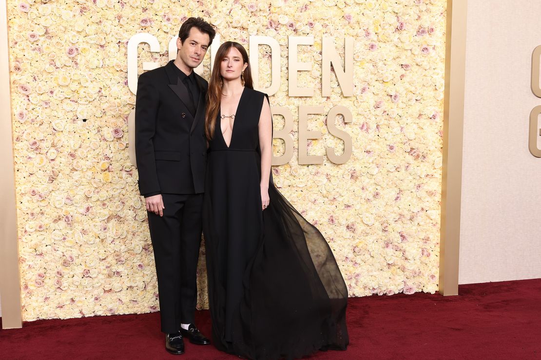 Husband-and-wife pair Mark Ronson and Grace Gummer both went for all-black Gucci outfits.