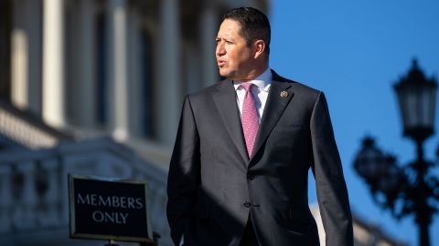 WASHINGTON - JANUARY 11: Rep. Tony Gonzales, R-Texas, walks down the House steps after a vote in the Capitol Thursday, January 11, 2024. (Bill Clark/CQ-Roll Call, Inc via Getty Images)