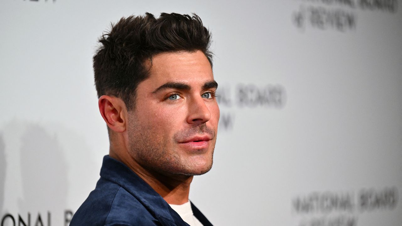 US actor Zac Efron attends the National Board of Review annual awards gala at Cipriani 42nd Street in New York City on January 11, 2024.