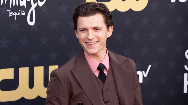 SANTA MONICA, CALIFORNIA - JANUARY 14: Tom Holland attends 29th Annual Critics Choice Awards at Barker Hangar on January 14, 2024 in Santa Monica, California. (Photo by Robert Smith/Patrick McMullan via Getty Images)