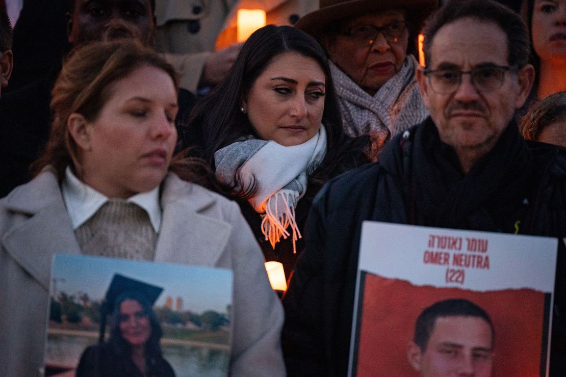 Rep. Sara Jacobs attends a candlelight vigil at the steps of the House of Representatives on January 17, 2024 in Washington, DC.