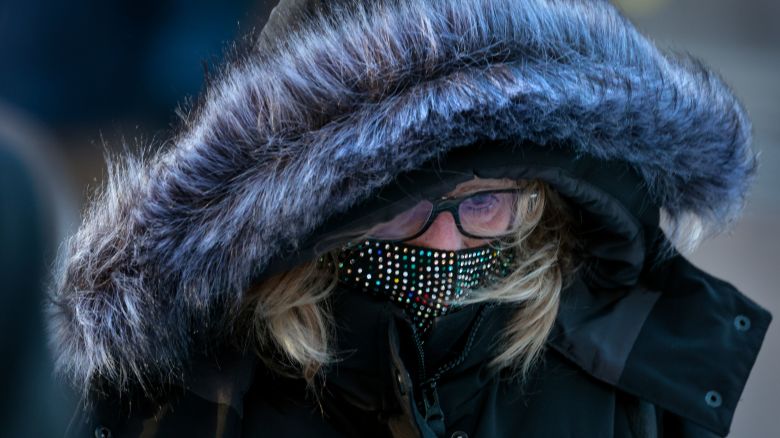 Boston, MA - January 17: A commuter is bundled for the cold outside South Station. (Photo by Craig F. Walker/The Boston Globe via Getty Images)