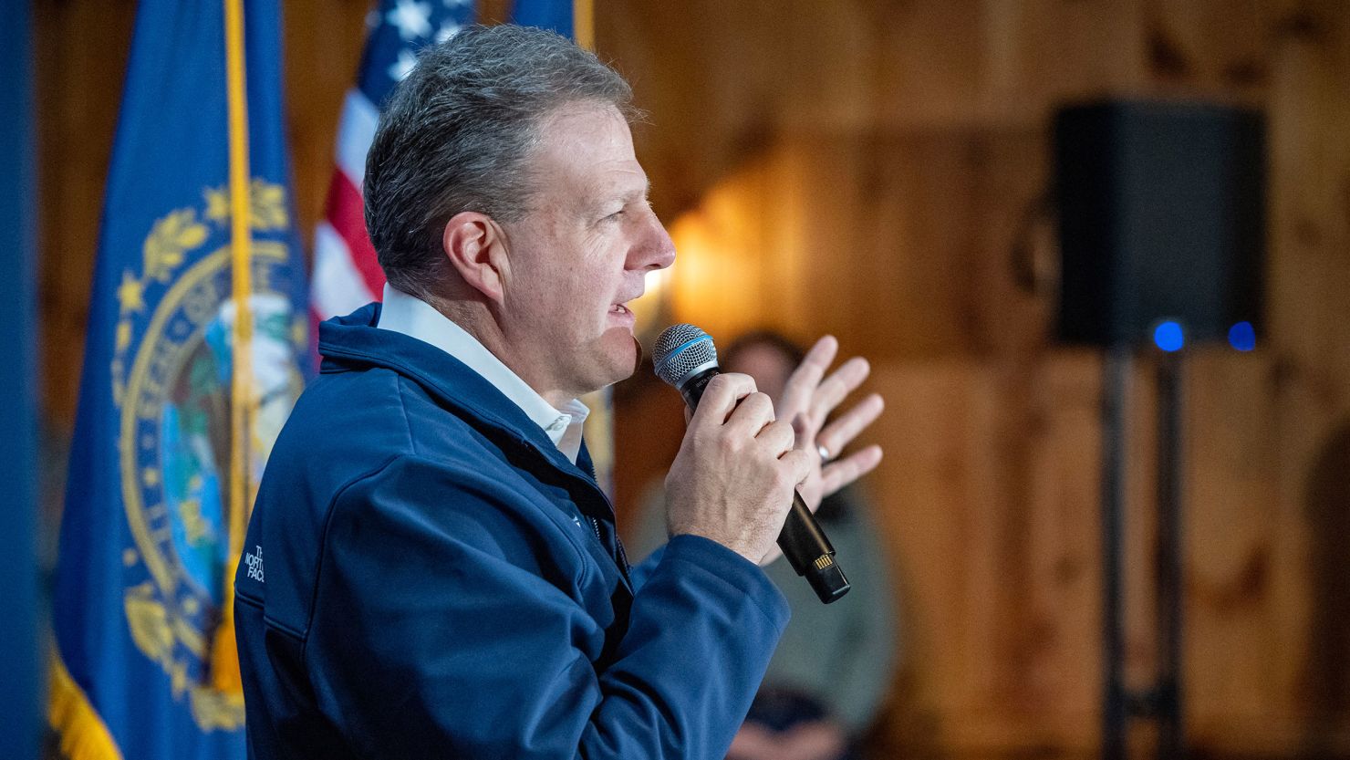 New Hampshire Governor Chris Sununu in Hollis, New Hampshire, on January 18.