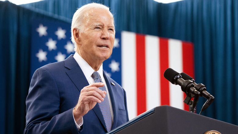 President Joe Biden speaks at Abbotts Creek Community Center during an event to promote his economic agenda in Raleigh, North Carolina, on January 18, 2024.