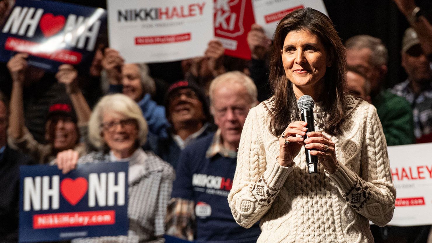 Nikki Haley speaks at a campaign event in Exeter, New Hampshire, on January 21.