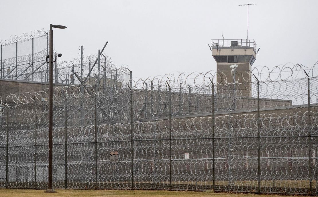 Barbed wire fences encircles the Potosi Correctional Center in Mineral Point, Missouri. The prison houses Missouri's male death row inmates.