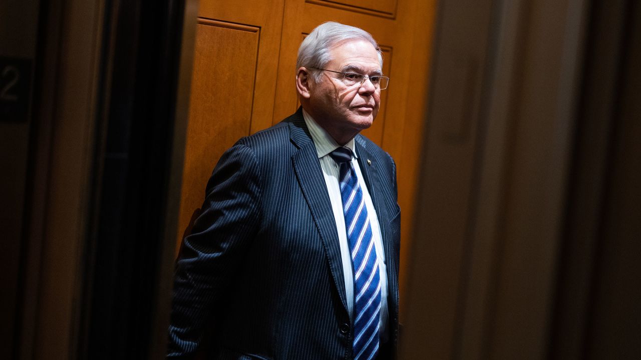 Sen. Bob Menendez after a senate luncheon in the US Capitol on Tuesday, January 23.