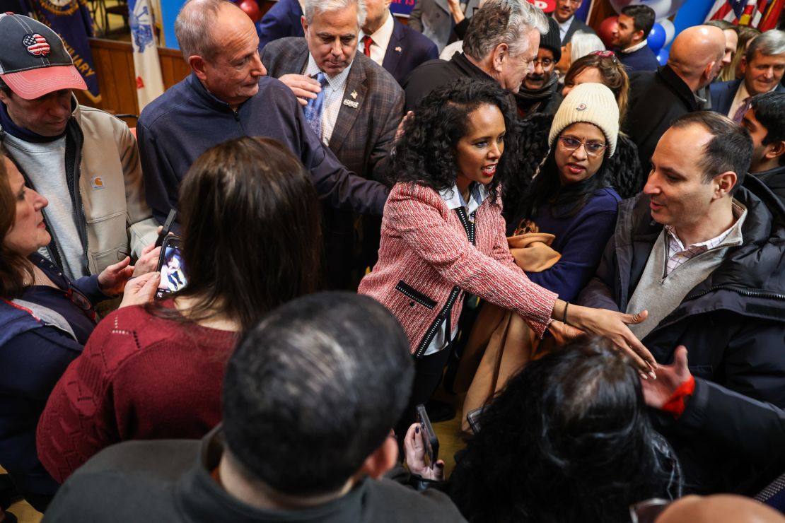 Mazi Melesa Pilip attends a Republican meeting at the American Legion in Whitestone, Queens, New York on January 17, 2024.