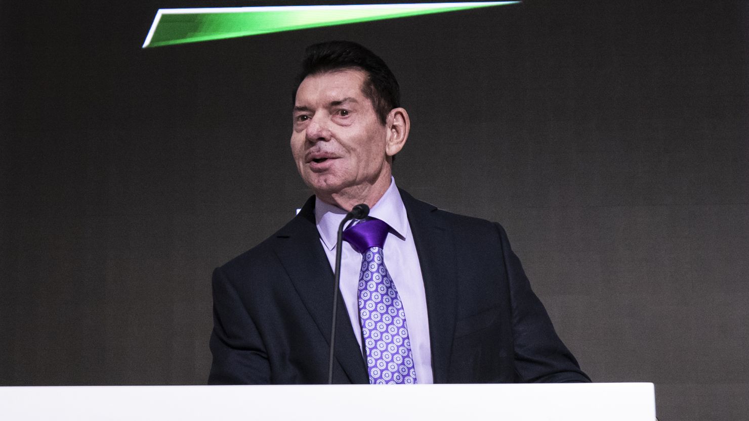 TKO Executive Chairman of the Board Vince McMahon is seen during a ceremony announcing Dwayne "The Rock" Johnson has joined the Board of Directors for TKO at New York Stock Exchange on January 23, 2024 in New York City.