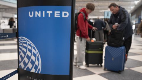 CHICAGO, ILLINOIS - JANUARY 23: Passengers check in for United Airlines flights at O'Hare International Airport on January 23, 2024 in Chicago, Illinois. United Airlines said Monday it expects to face a loss in its first quarter due to the temporary grounding of Boeing 737 Max 9 jets due to safety concerns. (Photo by Scott Olson/Getty Images)