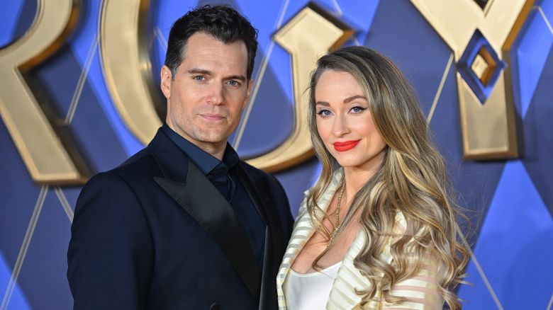 LONDON, ENGLAND - JANUARY 24: Henry Cavill and Natalie Viscuso  attend the World Premiere of "Argylle" at the Odeon Luxe Leicester Square on January 24, 2024 in London, England. (Photo by Samir Hussein/WireImage)