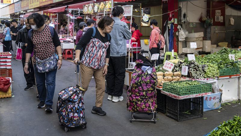 China falls deeper into deflation, with consumer prices suffering biggest fall since 2009