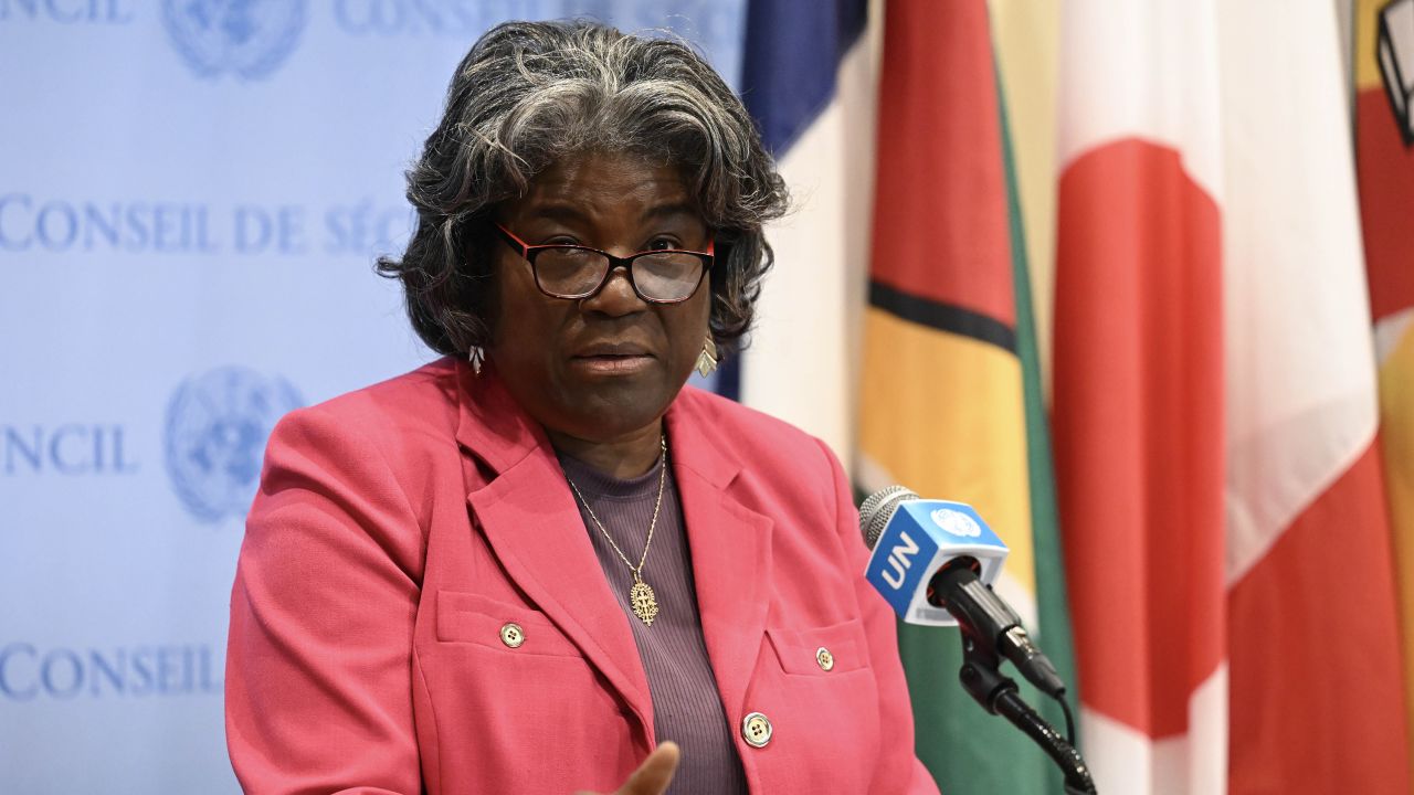 US ambassador to the United Nations, Linda Thomas-Greenfield, in New York, United States, on January 30, 2024.