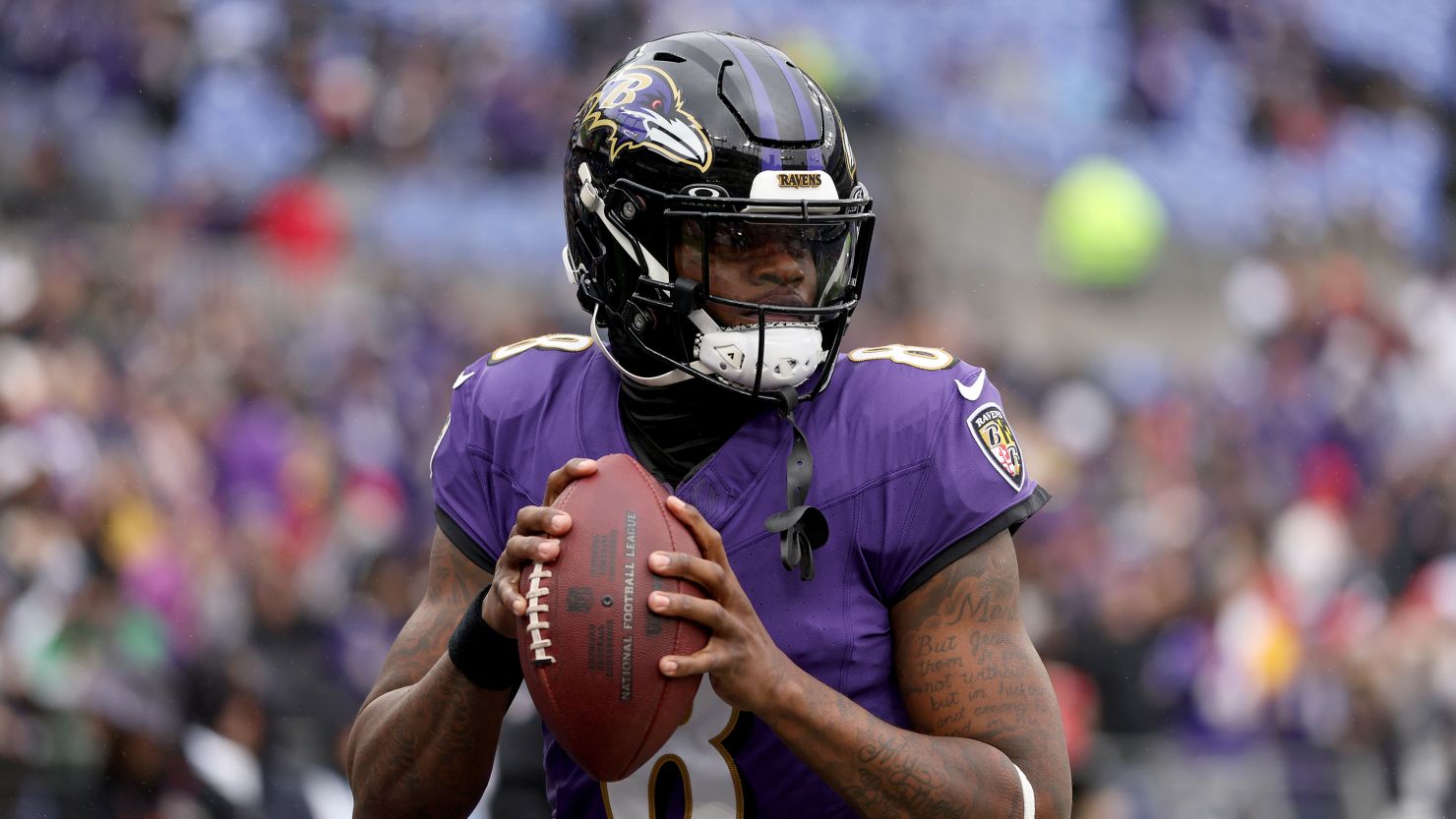 Lamar Jackson, seen here in the AFC championship game nearly two weeks ago, also was MVP of the 2019 season.