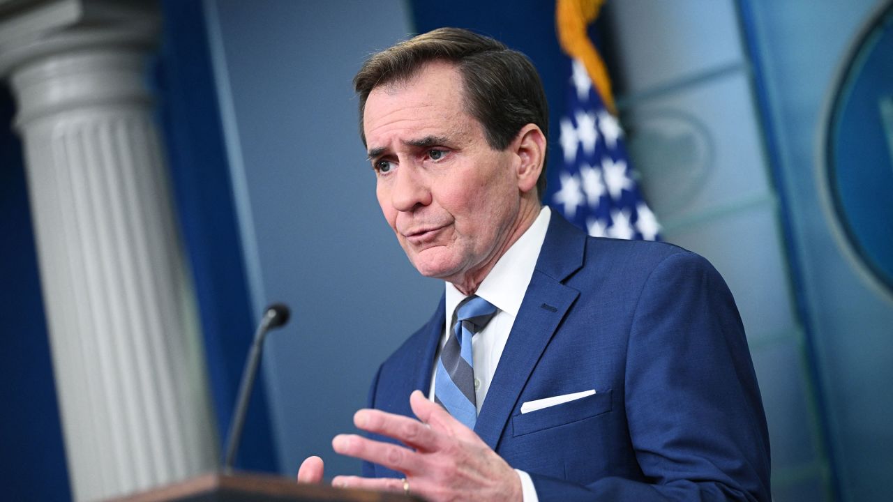 US National Security Council spokesman John Kirby speaks during the daily briefing in the Brady Briefing Room of the White House in Washington, DC, on January 31, 2024.