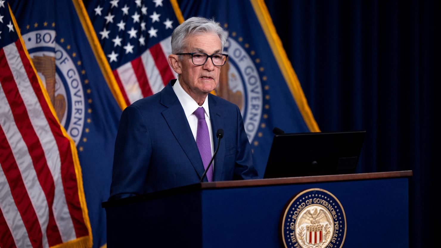 US Federal Reserve chair Jerome Powell holds a news conference after a Federal Open Market Committee meeting in Washington, DC, on January 31, 2024.