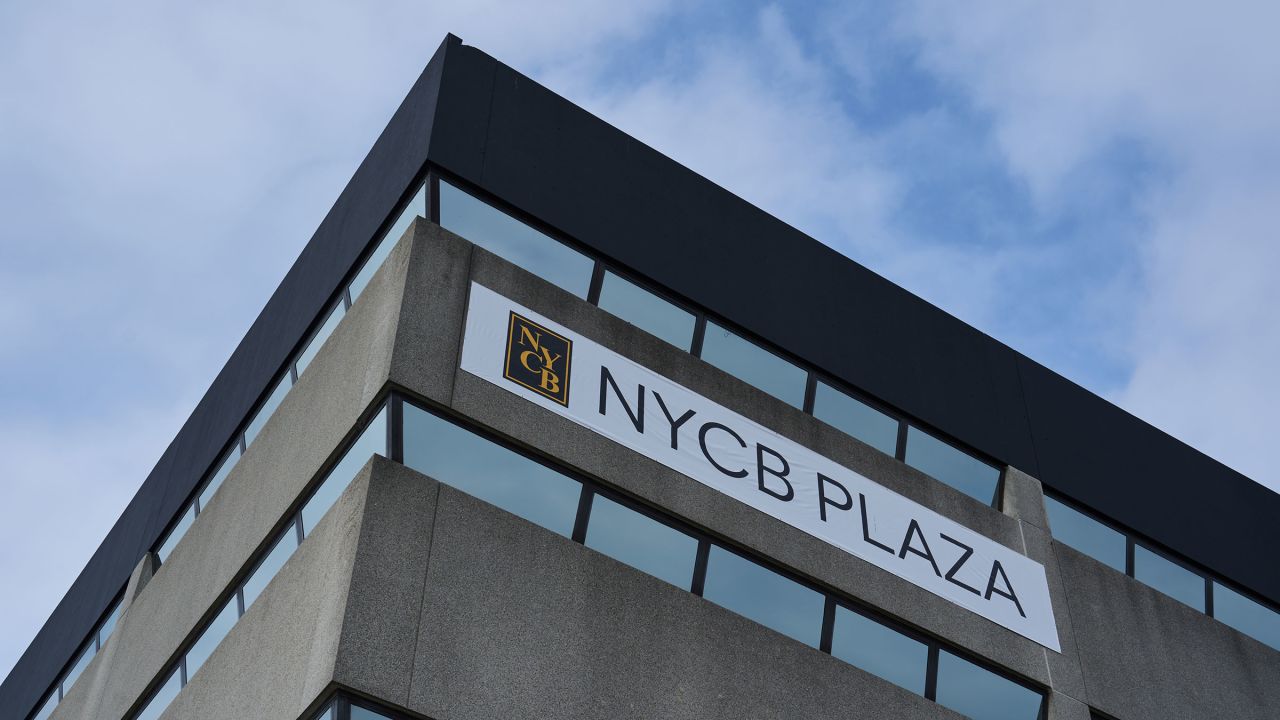 The New York Community Bank (NYCB) headquarters in Hicksville, New York, on Thursday, Feb. 1, 2024.