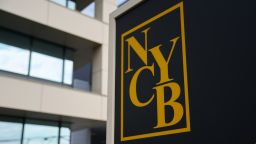 The New York Community Bank (NYCB) headquarters in Hicksville, New York, US, on Thursday, Feb. 1, 2024. New York Community Bancorp plunged a record 46% after reporting a surprise loss tied to deteriorating credit quality and a cut to its dividend. Photographer: Bing Guan/Bloomberg via Getty Images