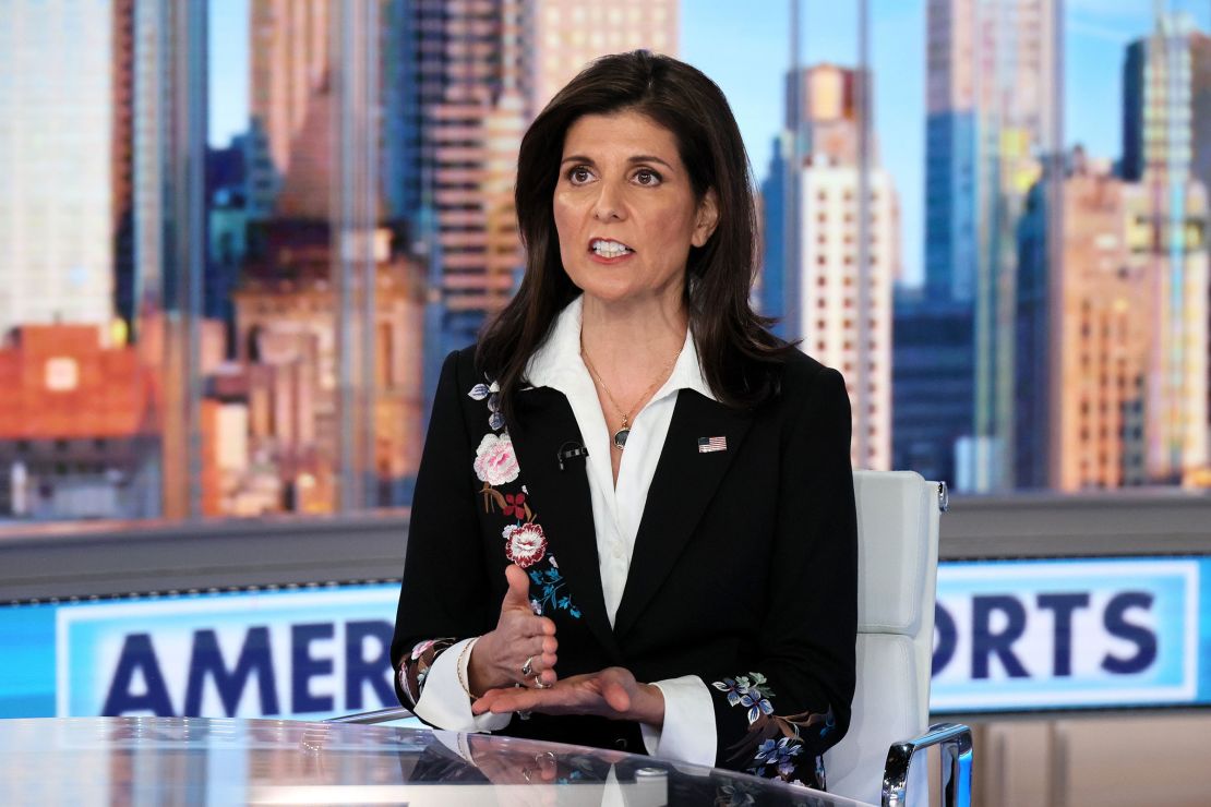 Nikki Haley at Fox News Channel Studios on Monday in New York.