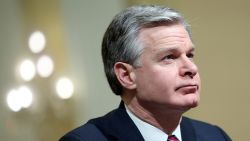 FBI Director Christopher Wray testifies before the House (Select) Strategic Competition Between the United States and the Chinese Communist Party Committee on Capitol Hill on January 31, 2024 in Washington, DC.