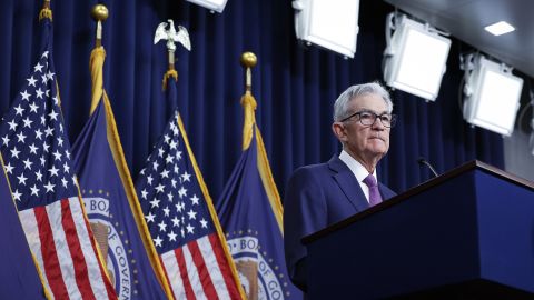 U.S. Federal Reserve Board Chairman Jerome Powell speaks during a news conference at the headquarters of the Federal Reserve on January 31, 2024 in Washington, DC. The Federal Reserve announced today that interest rates will remain unchanged.