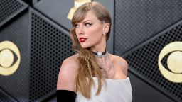 Taylor Swift at the 66th Annual GRAMMY Awards held at Crypto.com Arena on February 4, 2024 in Los Angeles, California. (Photo by Gilbert Flores/Billboard via Getty Images)