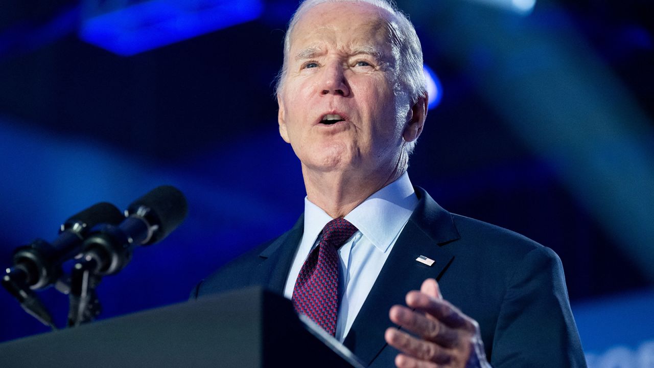 US President Joe Biden speaks at a campaign rally at Pearson Community Center in Las Vegas, Nevada, on February 4, 2024.