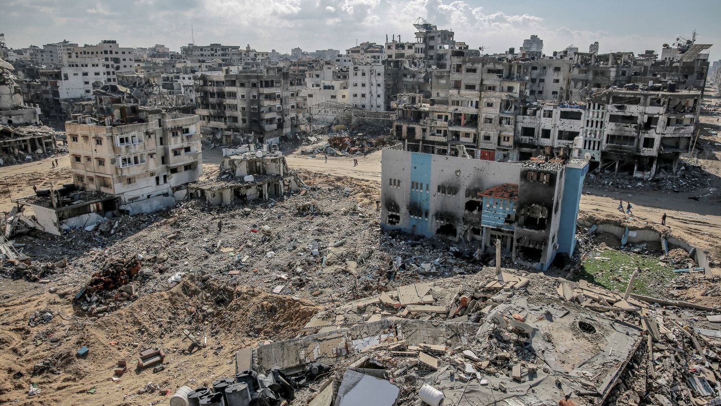 The Al-Maqoussi towers area in Gaza City on February 3.