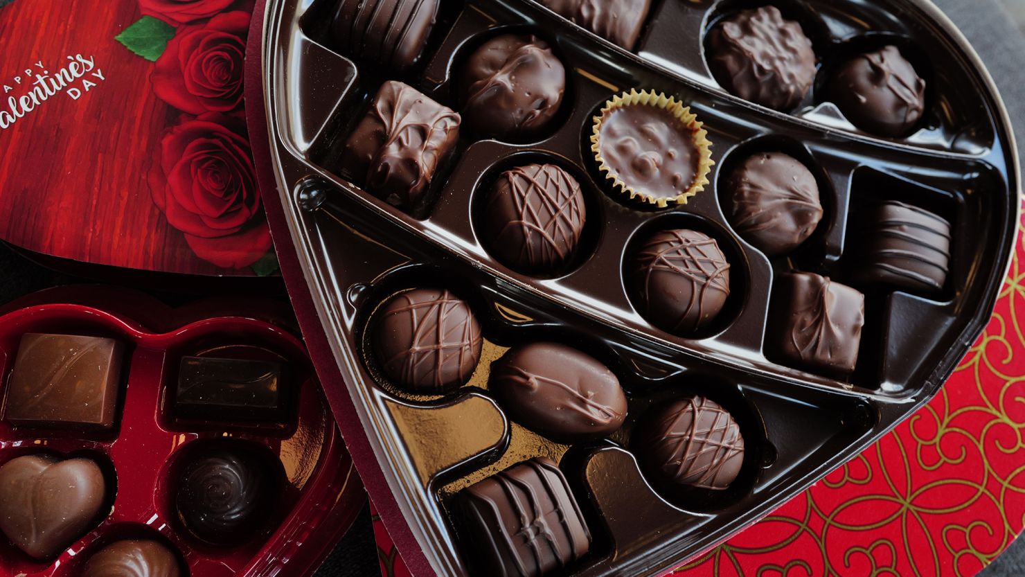 Chocolates packaged for Valentine's Day on February 2, 2024, in Chicago, Illinois. Cocoa prices have surged over the past several years.