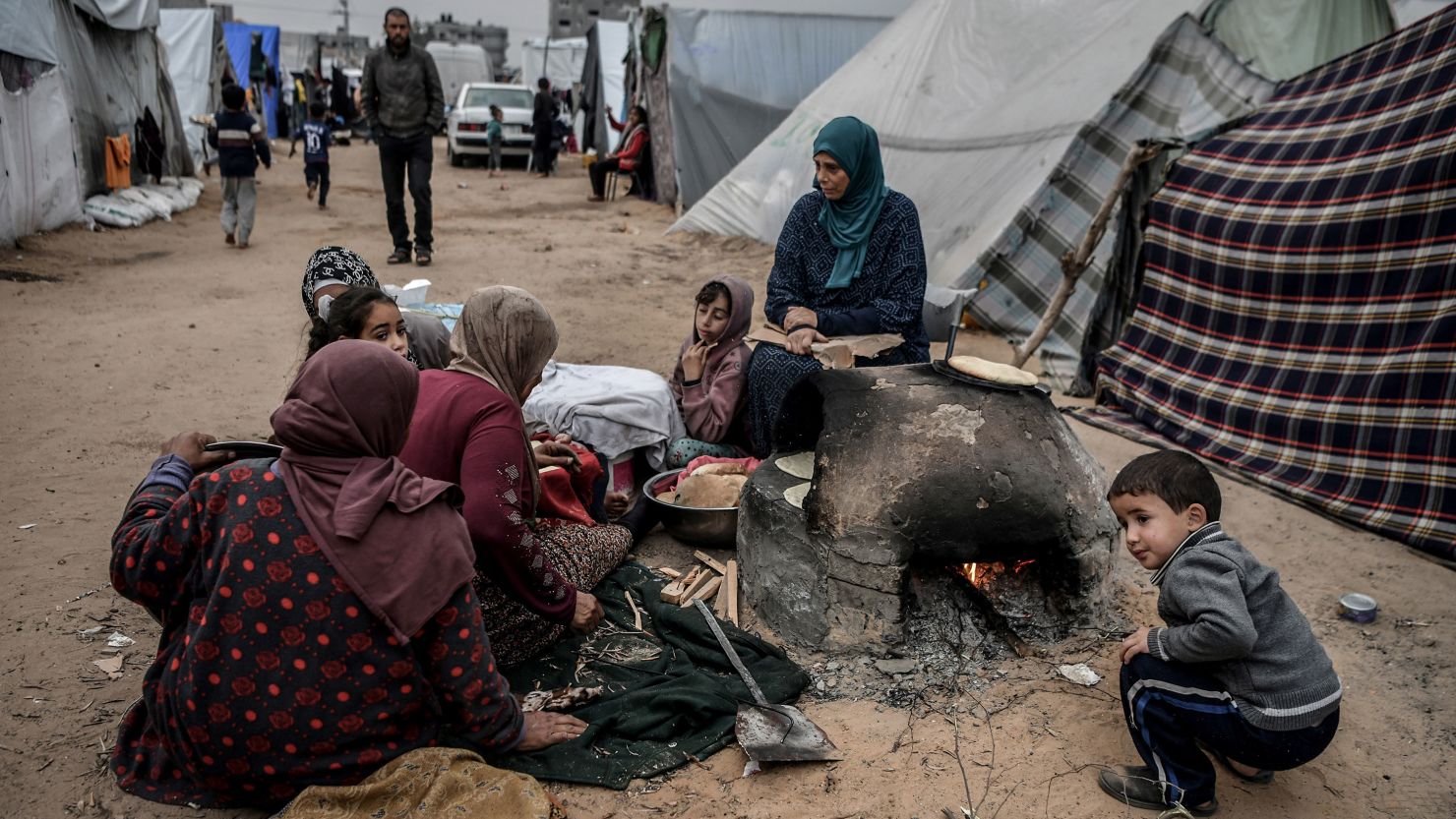Palestinians have been living in makeshift tents in Rafah, as an IDF ground campaign nears Gaza's southernmost city.
