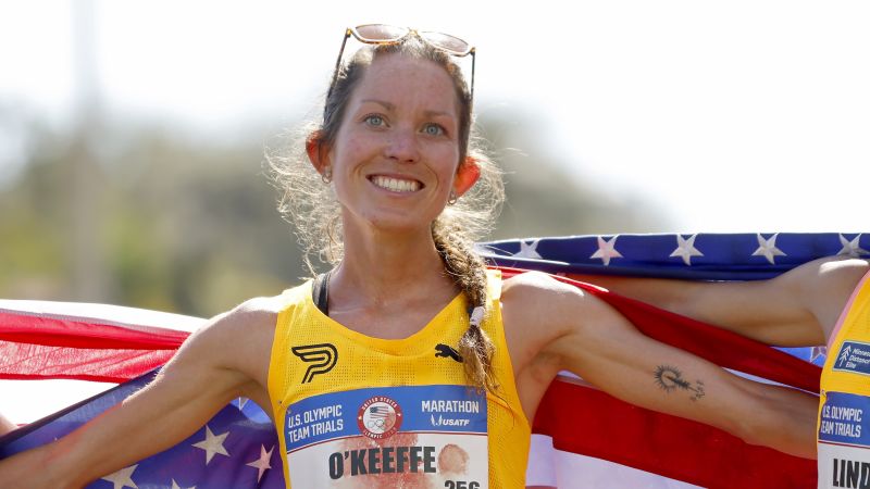 Fiona O'Keeffe quebrou o recorde das seletivas da maratona olímpica dos EUA em Orlando em sua estreia