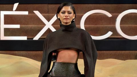 US actress and singer Zendaya Maree Stoermer poses for a picture during the red carpet of the film "Dune: Part Two" in Mexico City on February 6, 2024.
