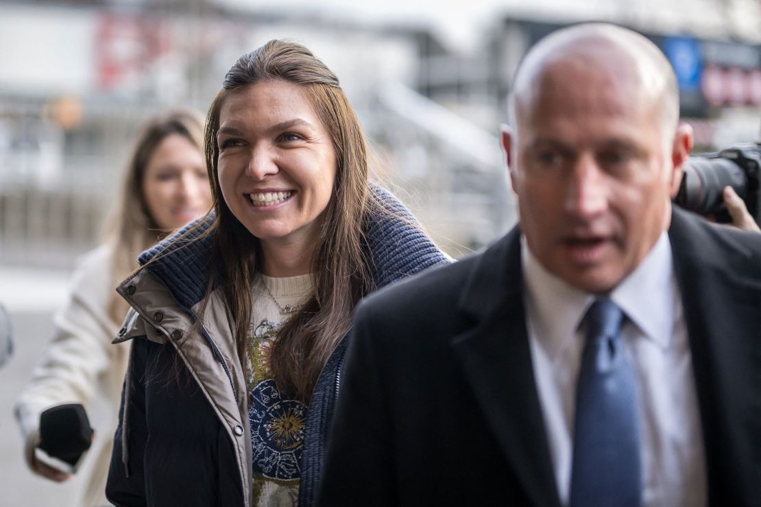 Halep arrives at the Court of Arbitration for Sport in Lausanne, Switzerland, last month.