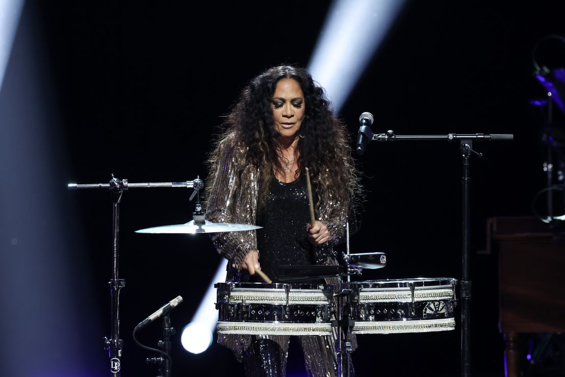 LOS ANGELES, CALIFORNIA - FEBRUARY 04: Sheila E. performs onstage during the 66th GRAMMY Awards at Peacock Theater on February 04, 2024 in Los Angeles, California. (Photo by Leon Bennett/Getty Images for The Recording Academy)