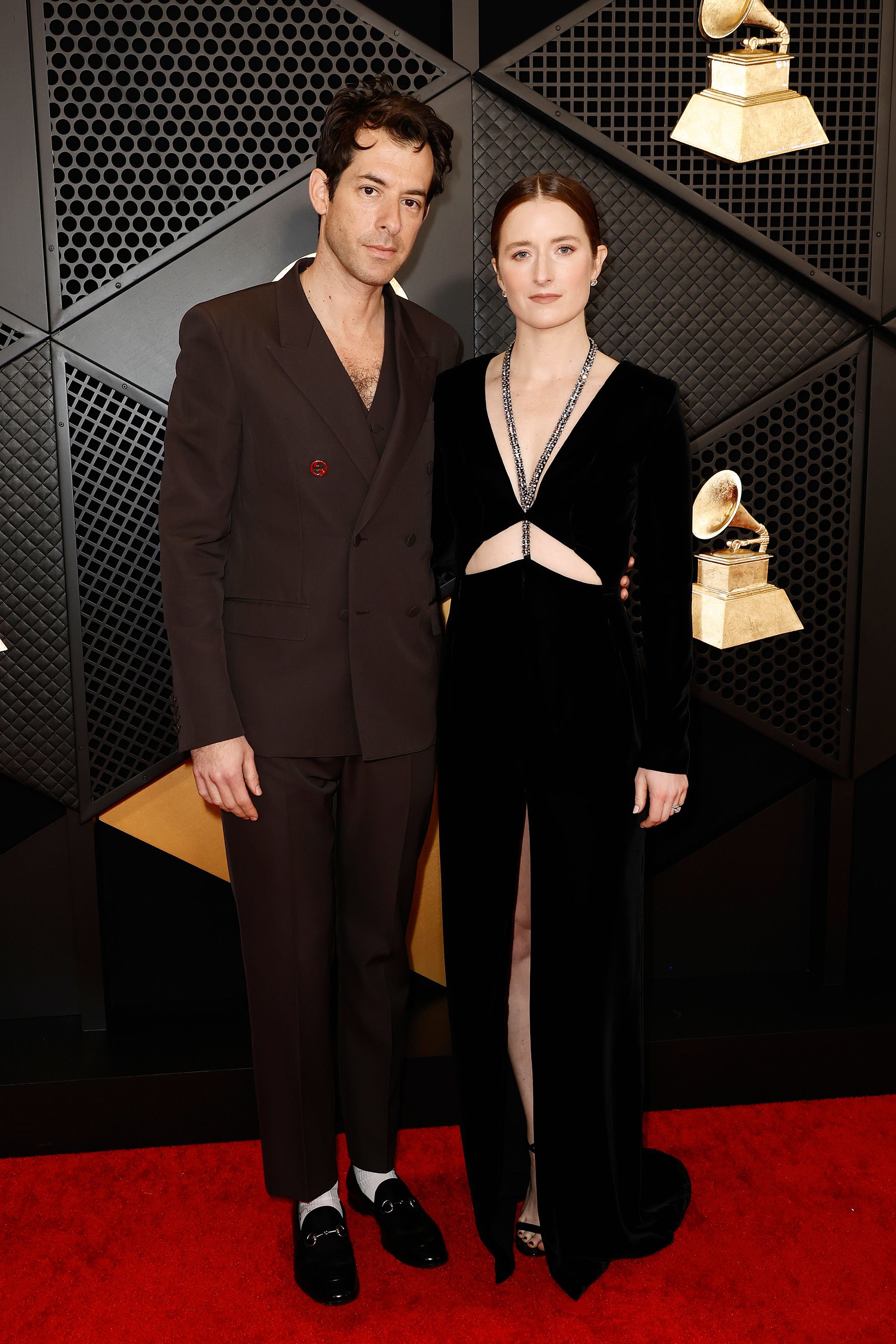 DJ and record producer Mark Ronson and his wife, the actress Grace Gummer, both wore Gucci.