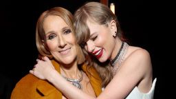 Celine Dion and Taylor Swift attend the 66th GRAMMY Awards at Crypto.com Arena on February 4, in Los Angeles.