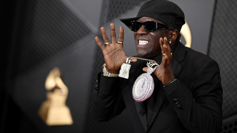 LOS ANGELES, CALIFORNIA - FEBRUARY 04: (FOR EDITORIAL USE ONLY) Flavor Flav attends the 66th GRAMMY Awards at Crypto.com Arena on February 04, 2024 in Los Angeles, California. (Photo by Lionel Hahn/Getty Images)