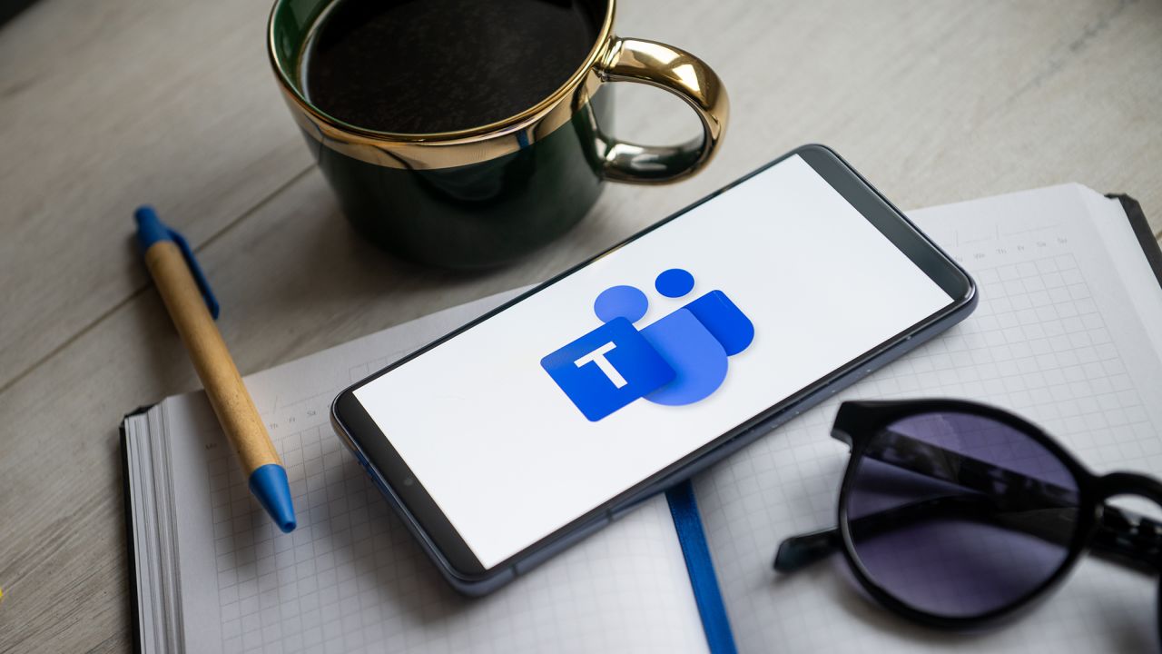 In this photo illustration a Microsoft Teams logo seen displayed on a smartphone.