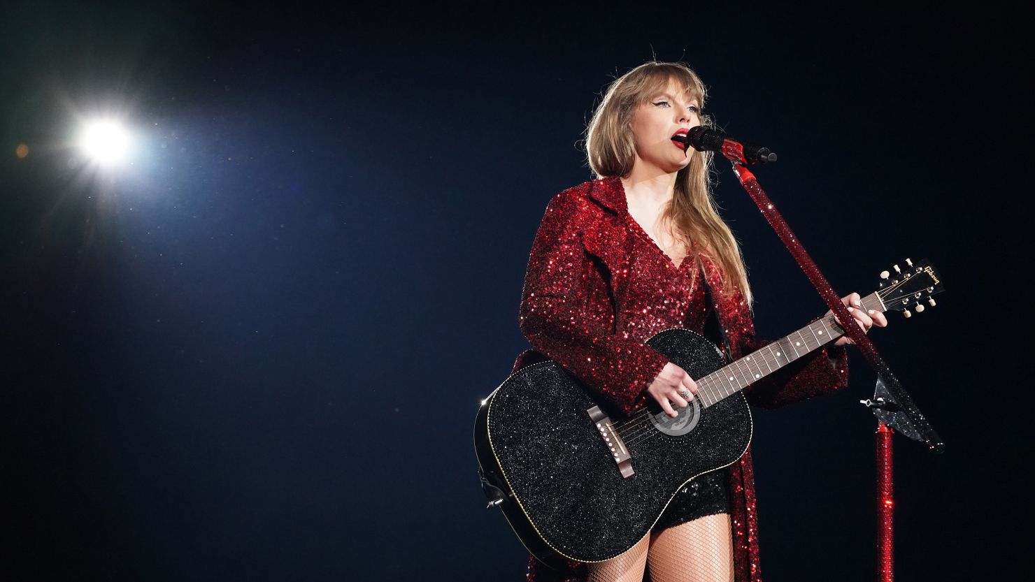 Taylor Swift performs onstage at the Tokyo Dome on February 7, 2024 in Tokyo, Japan