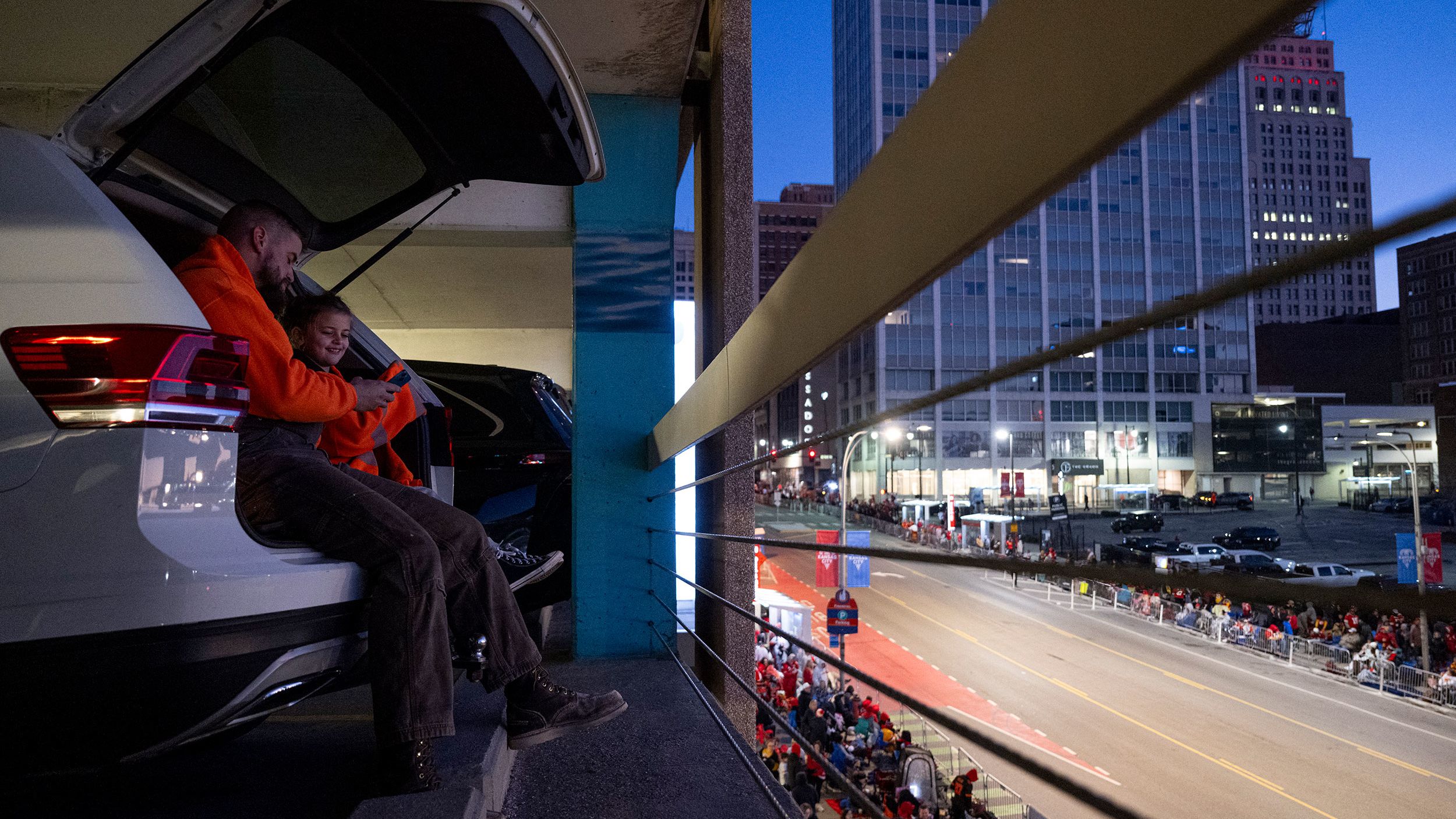 Some Chiefs fans arrived early in the morning to secure prime spots.