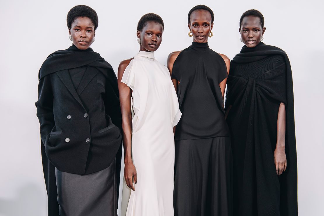 Having started from "a place of anger," as Brandon Maxwell told CNN, the designer's Fall-Winter 2024 collection saw an emotional journey reflected in soft lines, deliberately ripped seams and delicate prints.