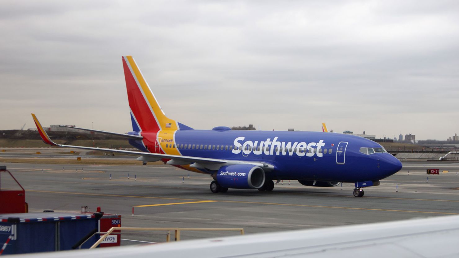 A Southwest Airlines at LaGuardia Airport in New York. Southwest announced Thursday it is dropping services at four airports due to delays in deliveries of new jets by Boeing.