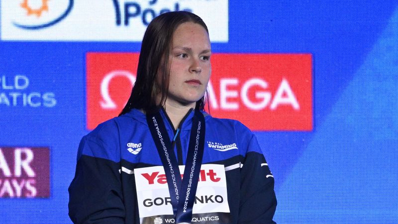 La nadadora israelí Anastasia Gorbenko fue abucheada tras quedar segunda en el Campeonato Mundial de Natación