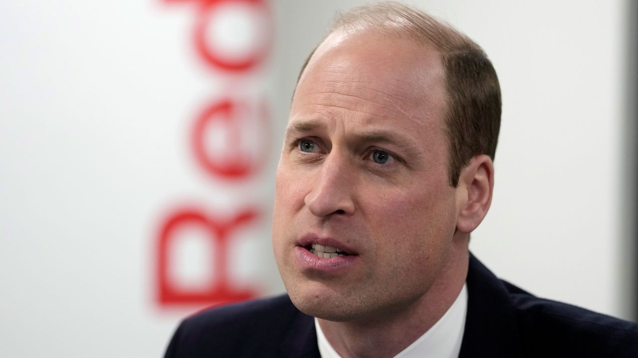 Prince William visits the British Red Cross headquarters in London last Tuesday.