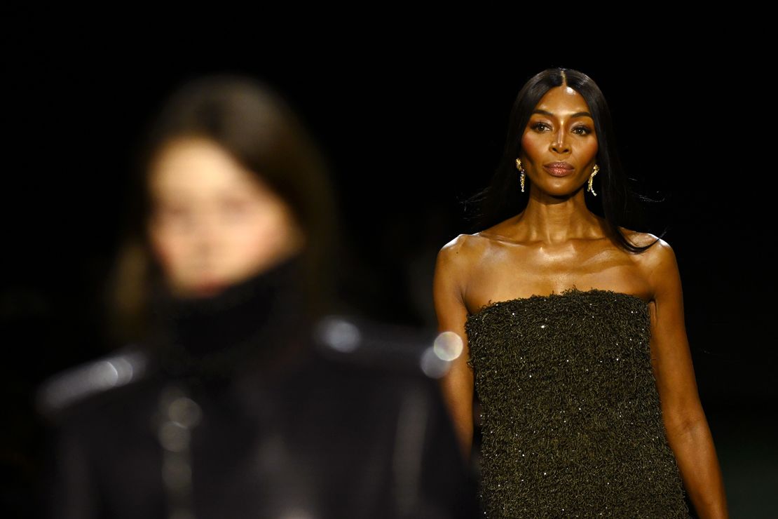 Fashion royalty Naomi Campell starred in Burberry's latest runway show in London.
