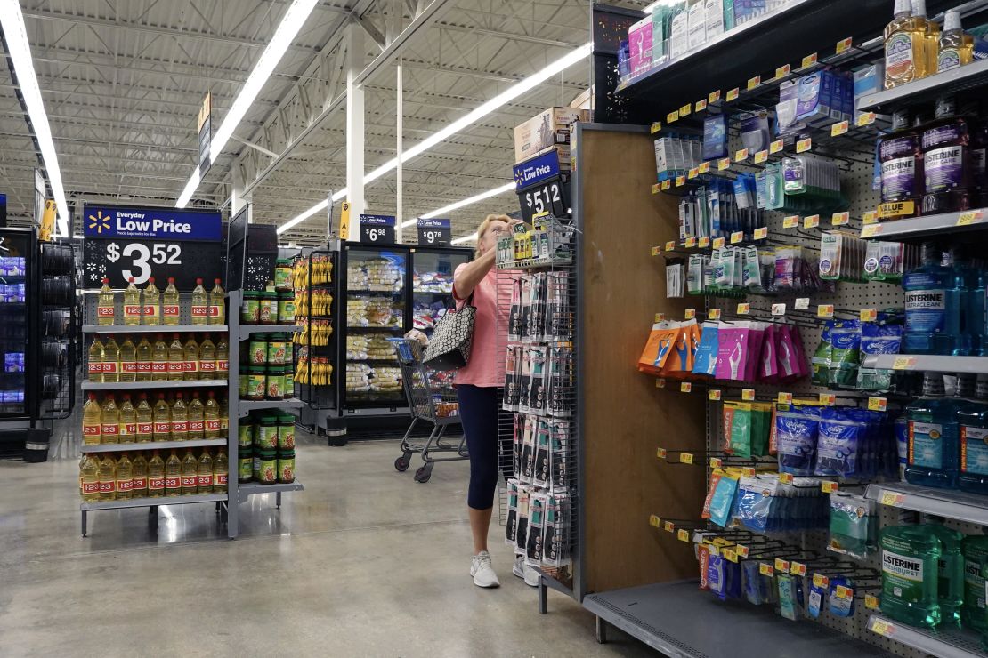 A customer shops in a Walmart Supercenter on February 20, 2024 in Hallandale Beach, Florida.