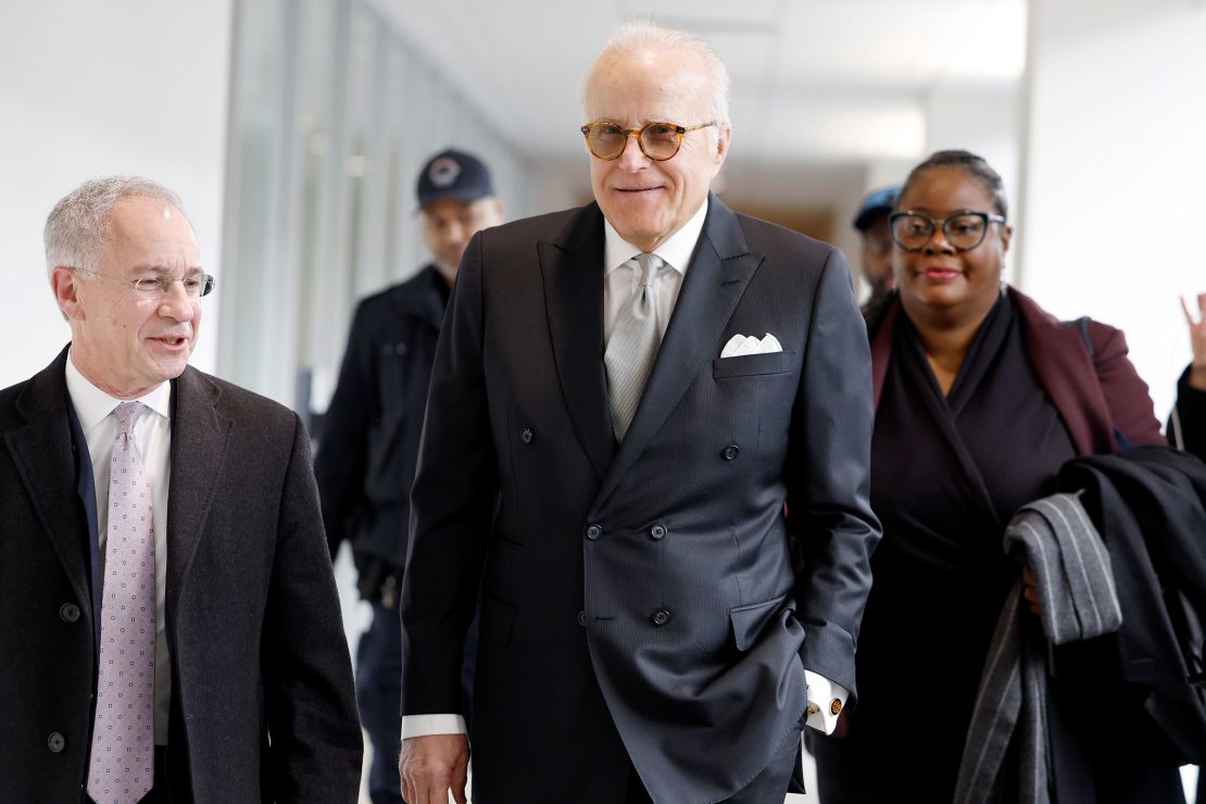 James Biden, the brother of President Joe Biden, arrives with attorney Paul Fishman for a closed-door deposition with the House Oversight Committee at the Thomas P. O'Neill Jr. Federal Building on February 21 in Washington, DC.
