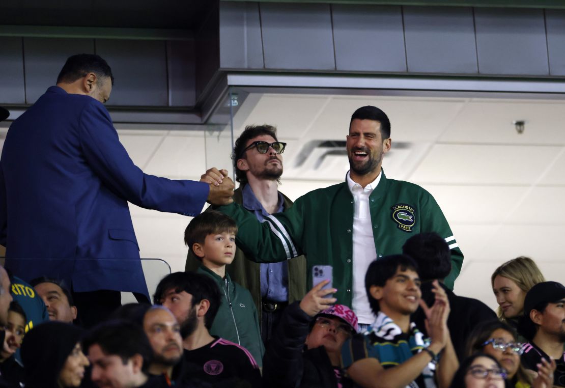 Novak Djokovic was in attendance to experience Messimania.