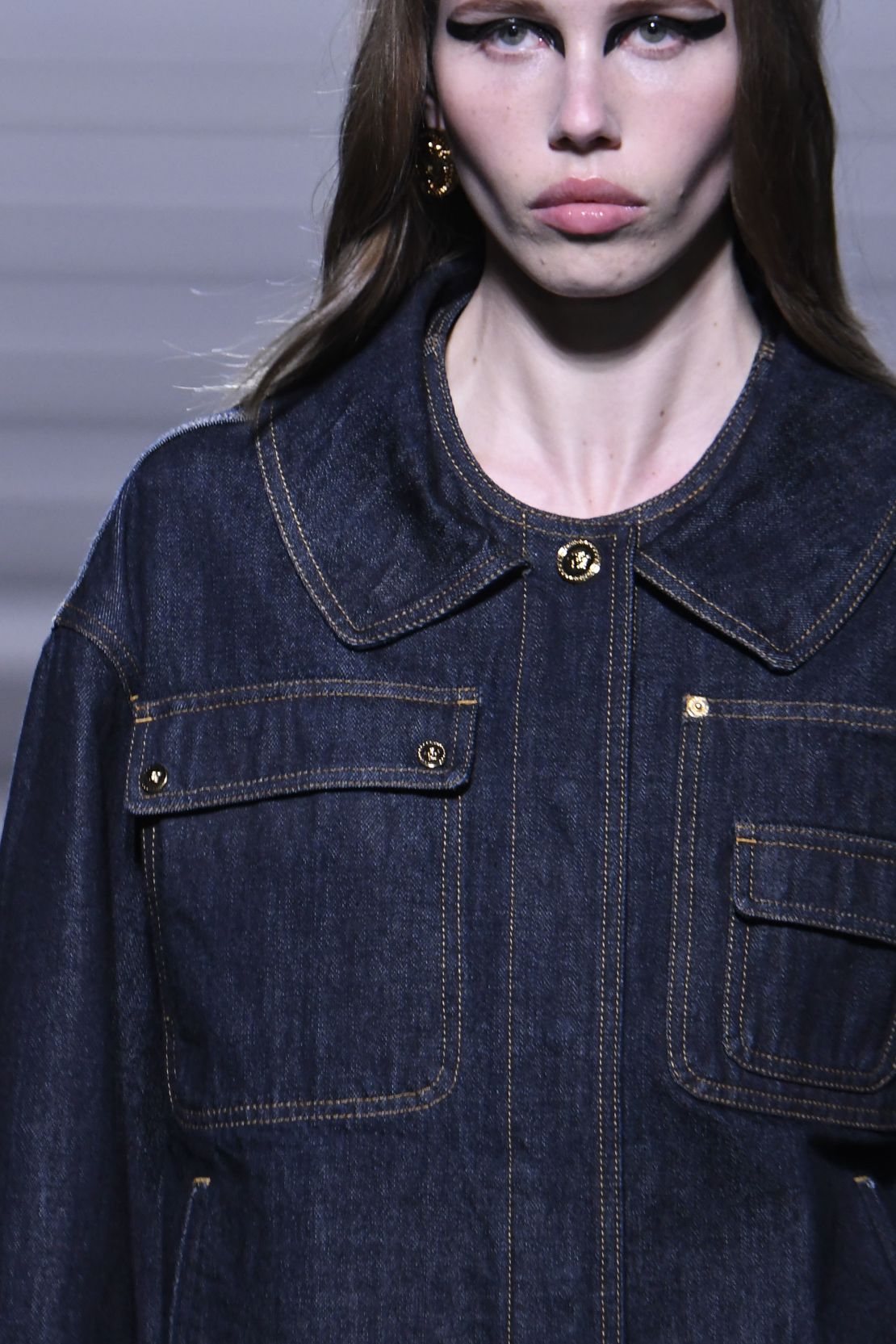 A focus on dark tones also extended to denim where deep washes were the order of the season.