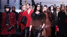 MILAN, ITALY - FEBRUARY 23: Models walk the runway at the Versace fashion show during the Milan Fashion Week Womenswear Fall/Winter 2024-2025 on February 23, 2024 in Milan, Italy. (Photo by Stefania D'Alessandro/Getty Images)